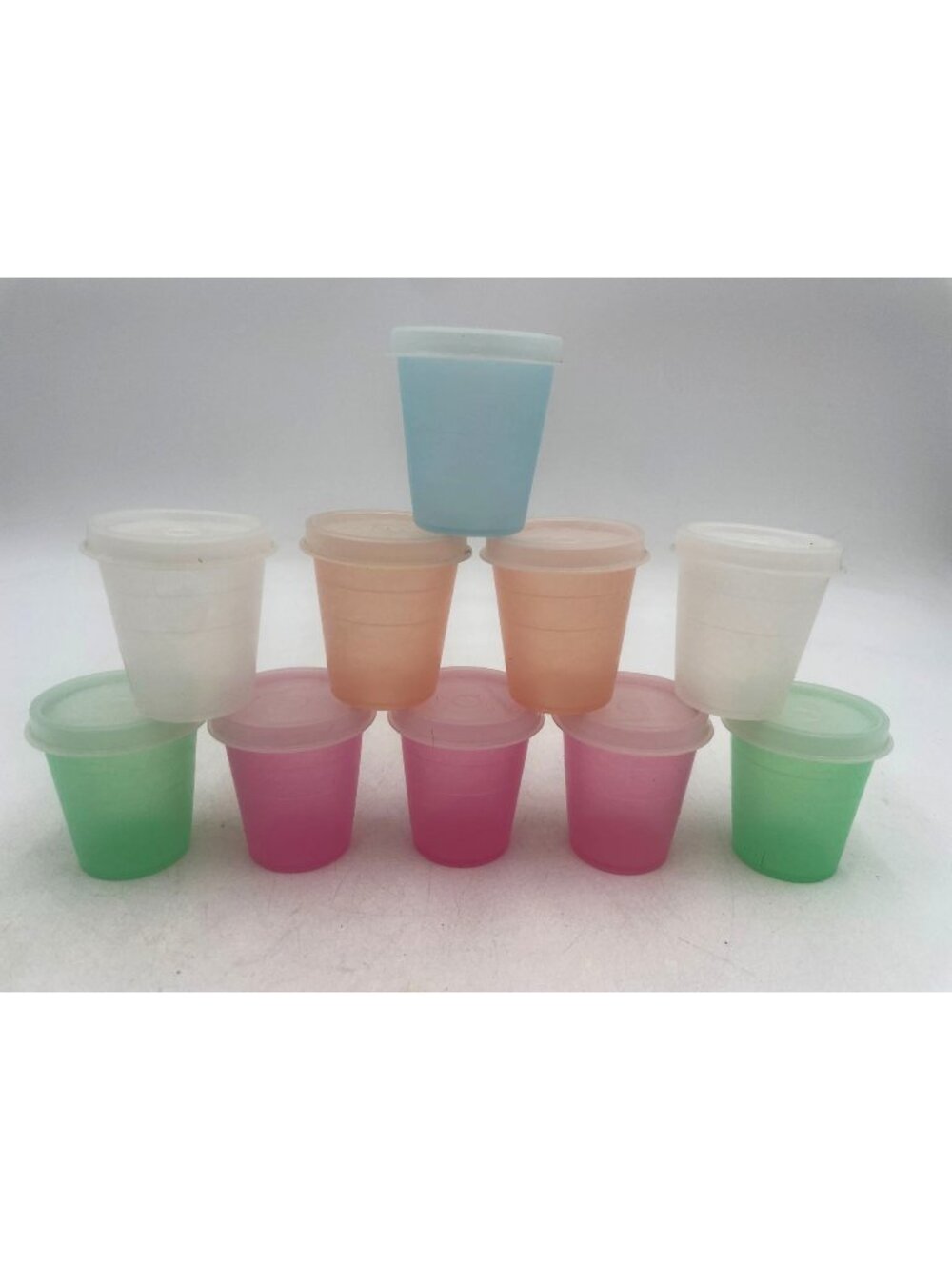 Set Of 10 Multicolor Mini Tupperware Containers Lids Reusable & Stackable